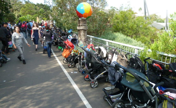 עגלות תינוקות ב"חניה"